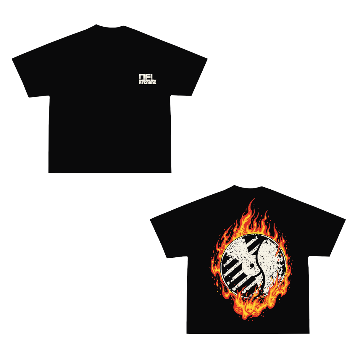 DEL RECORDS FLAMES TEE