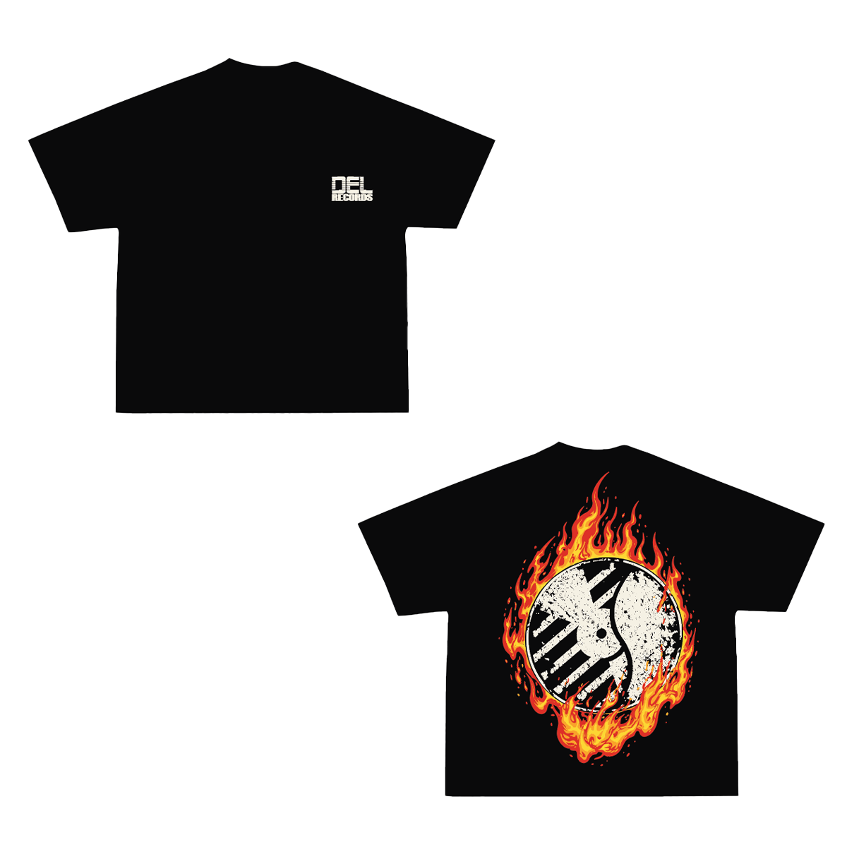 DEL RECORDS FLAMES TEE